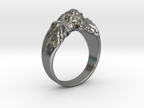 Lion Ring in Polished Silver