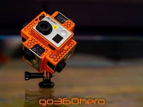 go360hero: GoPro 360x180 360 Video Camera Mount -  in Orange Processed Versatile Plastic
