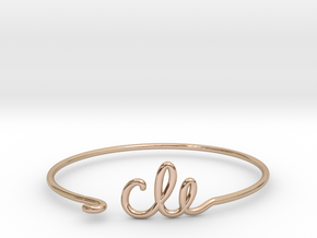 CLE Wire Bracelet (Cleveland) in 14k Rose Gold Plated Brass