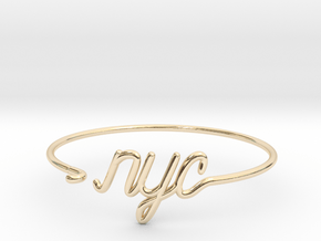 NYC Wire Bracelet (New York City) in 14k Gold Plated Brass