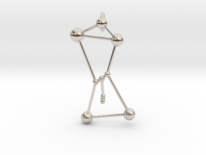 Orion Pendant in Rhodium Plated Brass