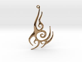 Abstract Pendant #1 in Polished Brass