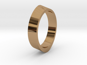 Distorted ring in Polished Brass