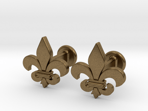 'Firenze' (fleur de lys) Cufflinks in Natural Bronze
