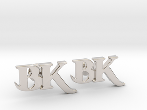 Monogram Cufflinks BK in Platinum