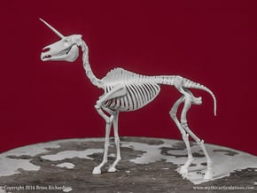 Unicorn Skeleton in White Natural Versatile Plastic