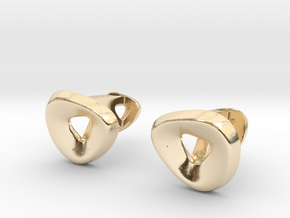 Triangle Halo Cufflinks in 14k Gold Plated Brass