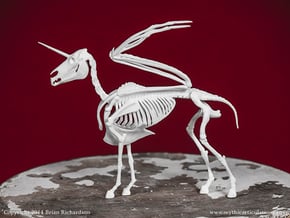 Alicorn Skeleton in White Natural Versatile Plastic