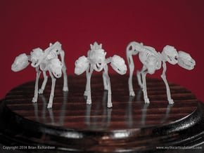Cerberus Skeletons 32mm in Smooth Fine Detail Plastic