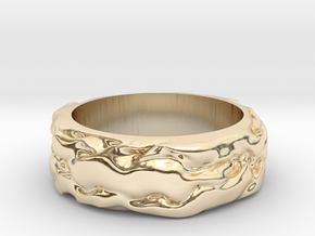 Turbulent ring in 14k Gold Plated Brass