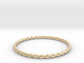 Braid bangle in 14k Gold Plated Brass