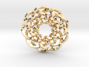 Woven Starburst Pendant in 14k Gold Plated Brass