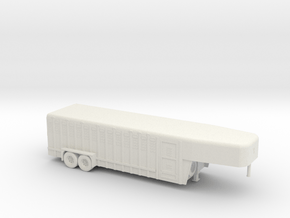 1/87 2010 Wilson Lifestock Trailer  in White Natural Versatile Plastic