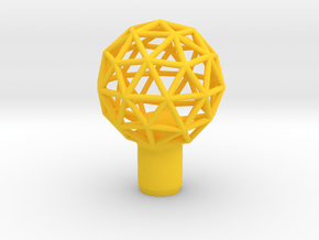 Shift Knob Geodesic 12x1.25 2" in Yellow Processed Versatile Plastic