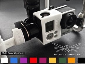 GoPro Zenmuse H3-2D Mounting Bracket 'Sleeve' in White Processed Versatile Plastic