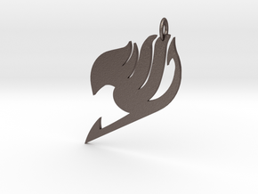Fairy Tail Logo Pendant in Polished Bronzed Silver Steel