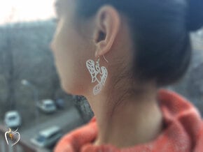 Phoenix Earrings (conture) in White Natural Versatile Plastic