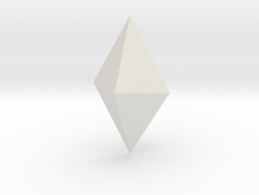 Orthorhombic dipyramid in White Natural Versatile Plastic