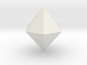 Hexagonal dipyramid in White Natural Versatile Plastic