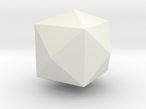 Tetrakis-hexahedron in White Natural Versatile Plastic