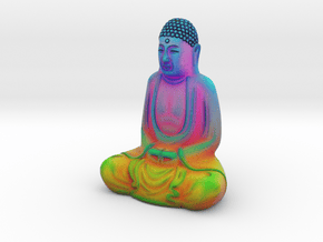 Textured Buddha: heatmap in Full Color Sandstone