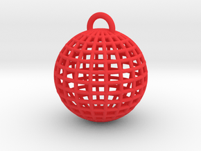 Globe Key Chain in Red Processed Versatile Plastic