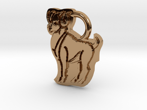 Aries Ram Ring Tag in Polished Brass