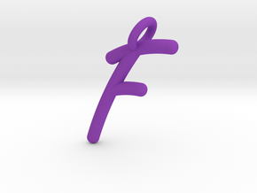 F in Purple Processed Versatile Plastic
