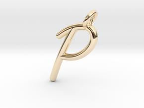 P in 14K Yellow Gold