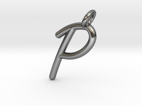 P in Polished Silver