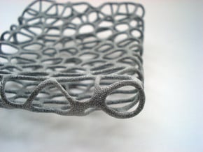 Voronoi cushion (11cm) in White Natural Versatile Plastic