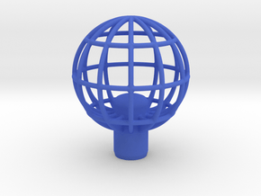 Shift Knob Globe 12x1.25 2.25" in Blue Processed Versatile Plastic