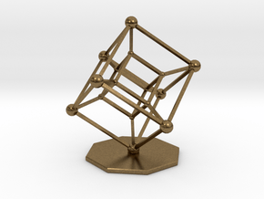 Hypercube in Natural Bronze