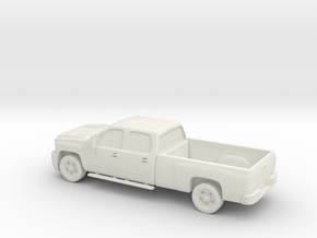 1/87 2011 Chevrolet Silverado HD Crew Cab Long Bed in White Natural Versatile Plastic