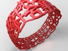 PAN Bracelet D64 RE115s1A10m25M45FR071-plastic in Red Processed Versatile Plastic