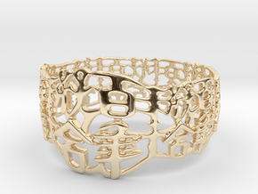 PAN Bracelet D64 RE115s1A10m25M45FR071-plastic in 14k Gold Plated Brass