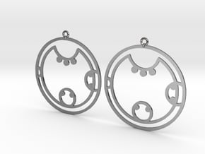 Kyra - Earrings - Series 1 in Fine Detail Polished Silver