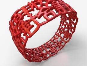 PAN Bracelet D64 RE115s1A10m25M45FR002-plastic in Red Processed Versatile Plastic