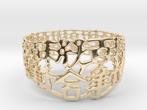 PAN Bracelet D64 RE115s1A10m25M45FR003-plastic in 14k Gold Plated Brass