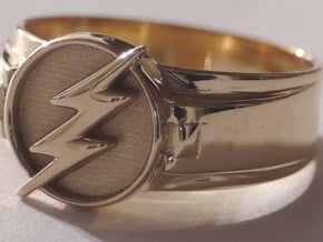 Flash Ring size 8.5 18.5mm  in Polished Brass