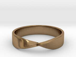 Mobius Ring (Size 7) in Natural Brass