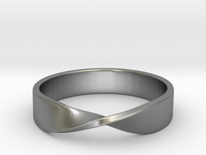 Mobius Ring (Size 7) in Natural Silver