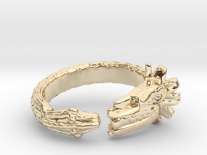 Anillo Quetzalcoatl in 14k Gold Plated Brass