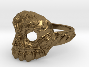 Dr.K Skull Ring-Size 9.5 in Natural Bronze