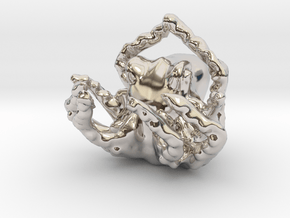 OctoPendant in Rhodium Plated Brass