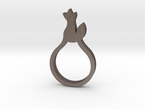 BEAU Ring in Polished Bronzed Silver Steel