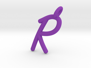 R in Purple Processed Versatile Plastic