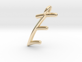 E in 14K Yellow Gold