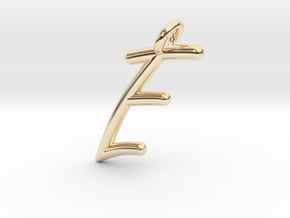 E in 14k Gold Plated Brass
