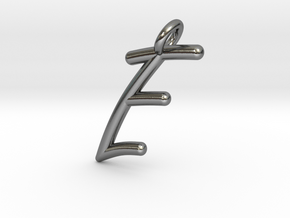 E in Polished Silver